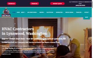 Kings Heating, Air & Electric of Seattle website