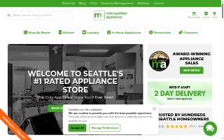 Metropolitan Appliance of Seattle website