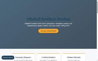 Mitchell Brothers Roofing website