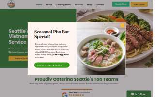 Ngon Ngon Seattle Catering website