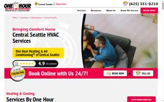 One Hour Heating & Air Conditioning of Seattle website
