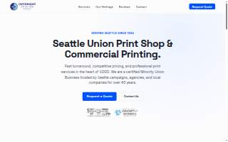 Overnight Printing Seattle website