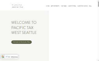 Pacific Tax West Seattle website