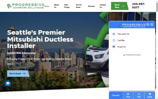 Progressive Comfort Solutions website