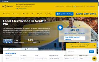 Same Day Electrician Seattle website