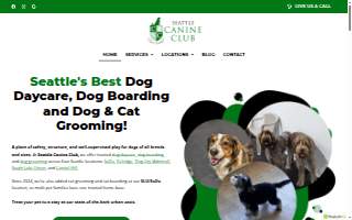 Seattle Canine Club - Dog Grooming & Self-Wash website