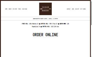 Sugar Bakery website
