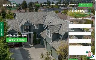 Tekline Roofing of Seattle website