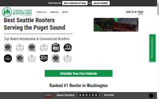 Three Tree Roofing website