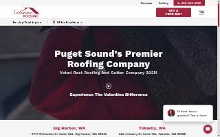 Valentine Roofing website