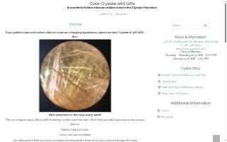 Cove Crystals and Gifts website