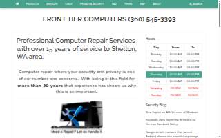 Front Tier Computers website
