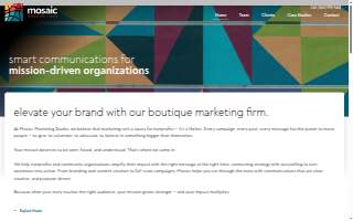Mosaic Marketing Studio of Shelton website