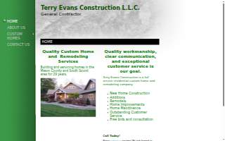 Terry Evans Construction website