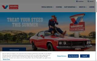 Valvoline Car Wash website