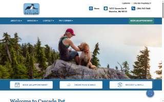 Cascade Pet Hospital website