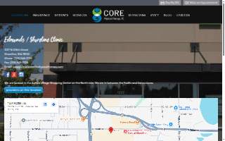 Core Physical Therapy - Shoreline website