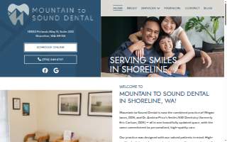 Mountain to Sound Dental website