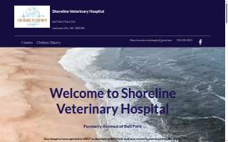 Shoreline Veterinary Hospital website