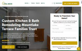 Vital Needs Remodeling - Kitchen & Bath of Shoreline website