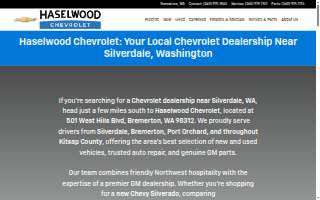 Haselwood Chevrolet GMC website