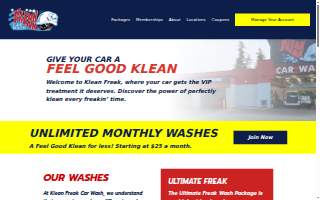 Klean Freak Car Wash website