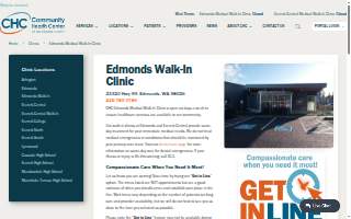 Community Health Center of Snohomish County - Edmonds Walk-In Clinic website