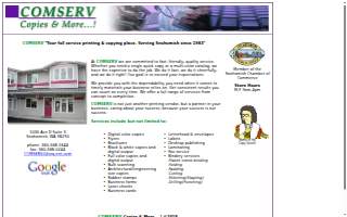 COMSERV Copies & More website