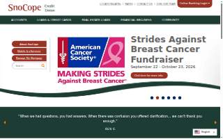 SnoCope Credit Union website