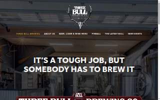 Three Bull Brewing Tap House website
