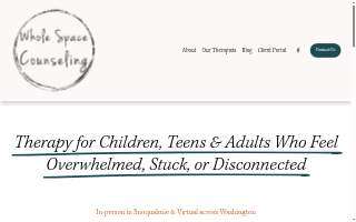 Whole Space Counseling website