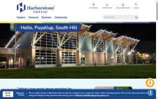 Harborstone Credit Union website