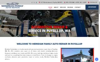 Meridian Family Auto Repair website