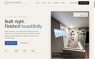 DA Interior Solutions website
