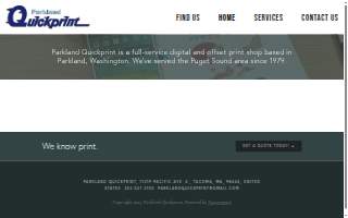 Parkland Quickprint website