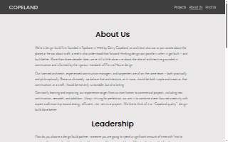 Copeland Architecture & Construction website