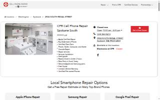 CPR Cell Phone Repair of Spokane website
