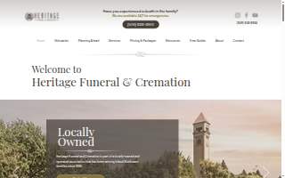 Heritage Funeral & Cremation website
