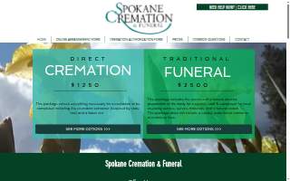 Spokane Cremation & Funeral Service website