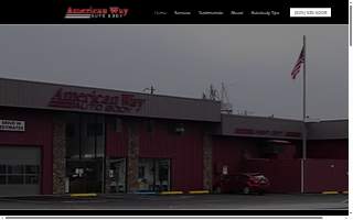 American Way Auto Body website