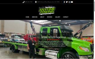 Anytime Towing & Recovery website