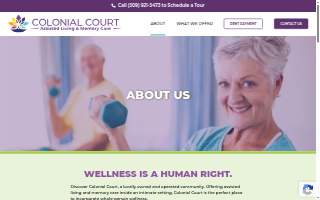 Colonial Court Assisted Living and Memory Care website