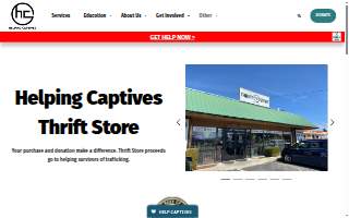 Helping Captives Thrift Store website