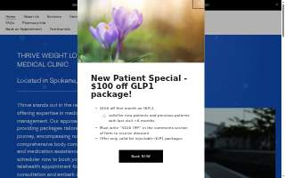 Thrive Weight Loss and Medical Clinic website