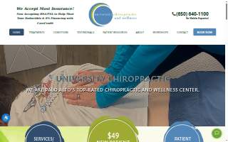 University Chiropractic website