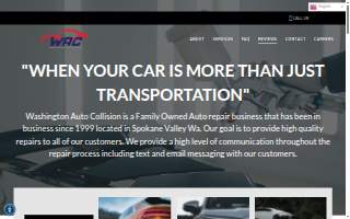 Washington Auto Collision website