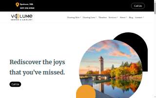 Volume Hearing & Audiology of Spokane website