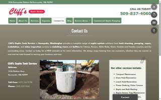 Cliff's Septic Tank & Sewer website