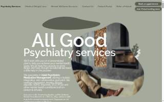 All Good Psychiatry (Tacoma Clinic) website
