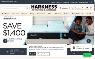 Harkness Mattress website